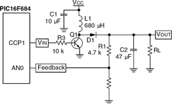 Figure 2. Typical boost power supply circuit